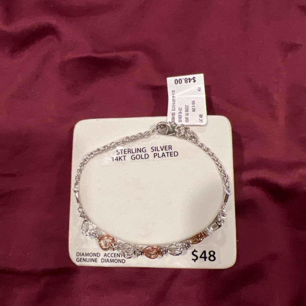 Sterling Silver and Gold Plated Bracelet